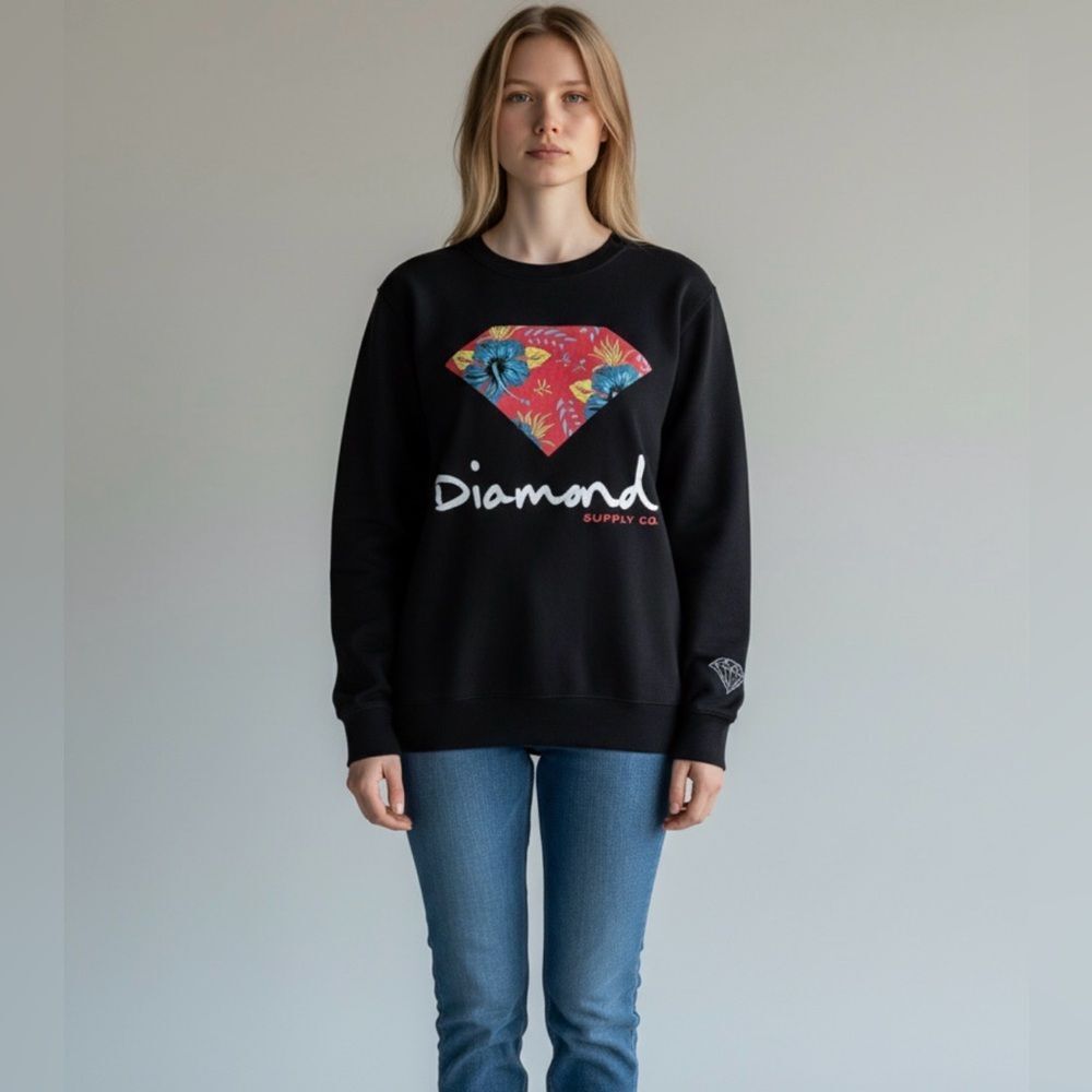 Diamond Supply Co.  - Black Crewneck Sweatshirt sz M